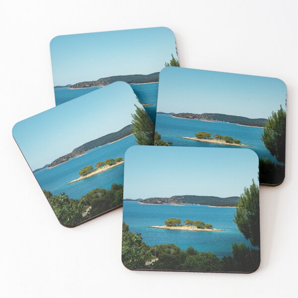 Item preview, Island in the Blue – Square Ocean Serenity Print designed and sold by Ellaire.