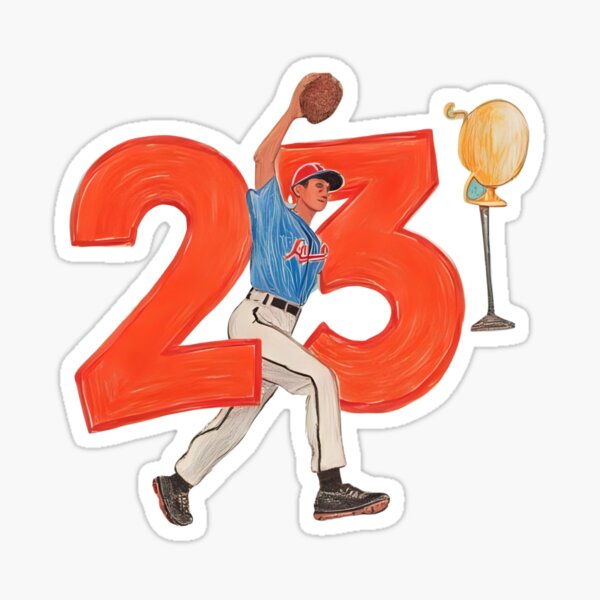 Item preview, Number 23 Baseball Art – Vintage MLB Pitcher Tribute designed and sold by KoalaCrafted.