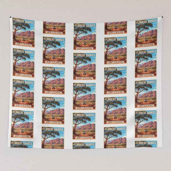 Item preview, Flinders Ranges: A Retro-Style Outback Adventure Poste designed and sold by Digital Dreams Arts.