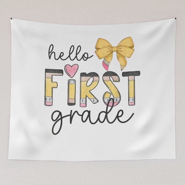 Item preview, Hello First Grade, Back To School First Day of School Teachers Student Boys Girls Kids designed and sold by BASKF.
