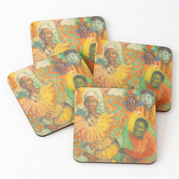 Item preview, Colorful Carnival Performers Expressionist Art designed and sold by weirdfishes123.