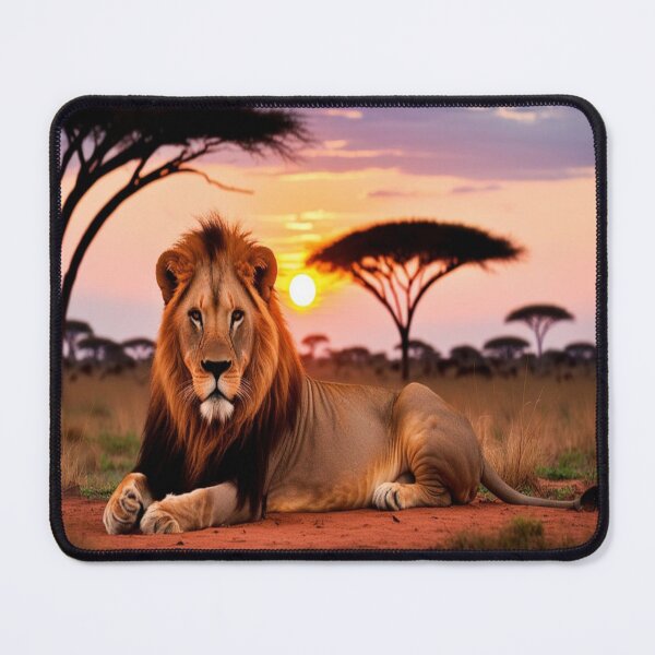 Item preview, Lifestyle Hub: Majestic Lion At Golden Hour - African Savanna Sunset designed and sold by M&M Lifestyle Hub.