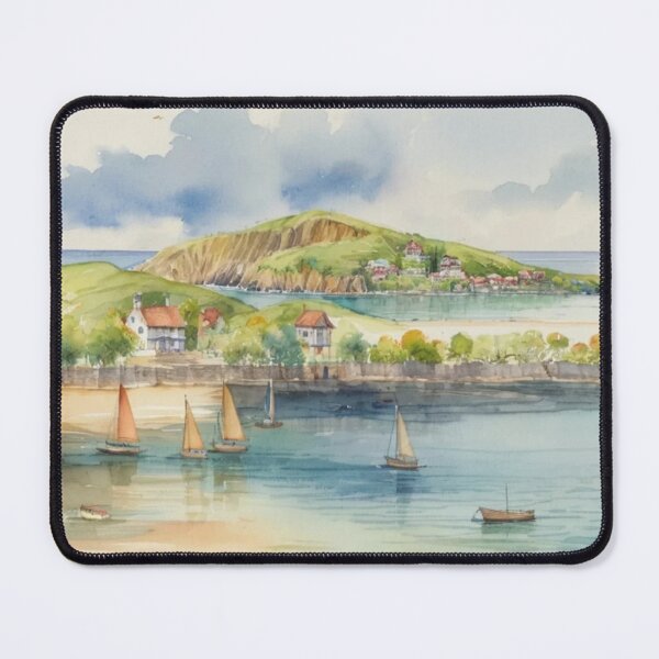 Item preview, sailing at Bantham2(watercolour + AI) designed and sold by artsmeow.