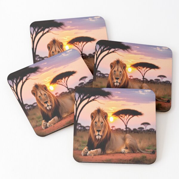 Item preview, Lifestyle Hub: Majestic Lion At Golden Hour - African Savanna Sunset designed and sold by M&M Lifestyle Hub.