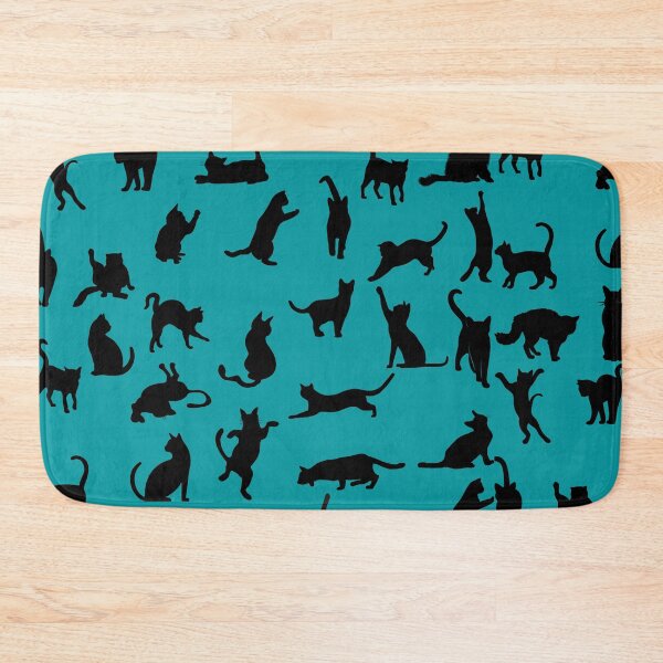 Item preview, Ninja Cat in Mid-Jump – Minimalist Silhouette designed and sold by dotitoko.