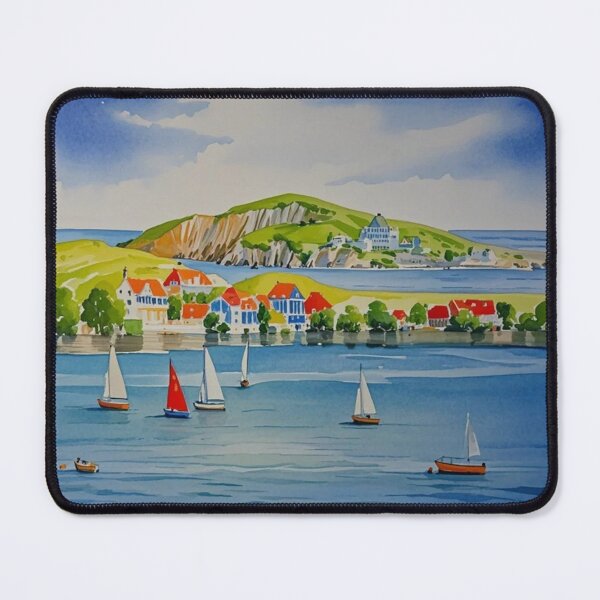 Item preview, sailing at Bantham(watercolour + AI) designed and sold by artsmeow.