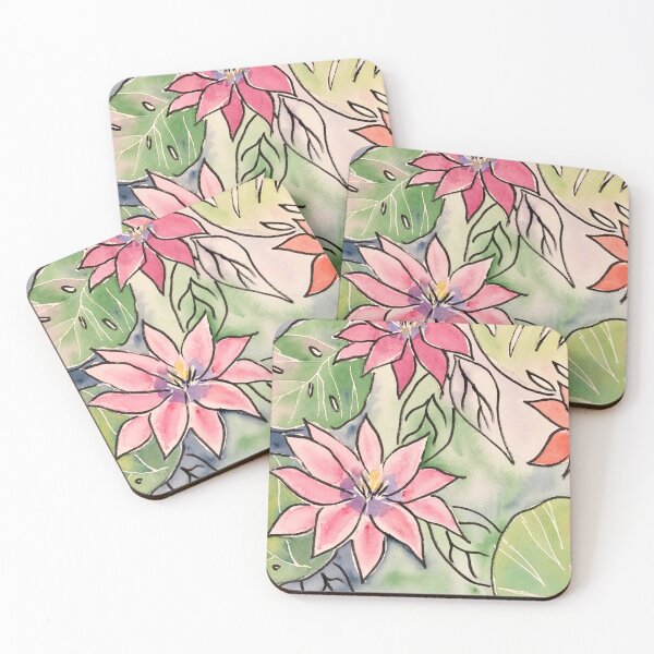 Item preview, Floating Blooms – Water Lily Garden Painting designed and sold by TheWorstedGrey.