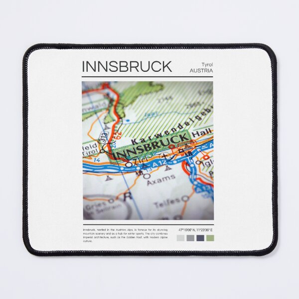 Item preview, Innsbruck - Austria - Map designed and sold by StudioRedKoala.