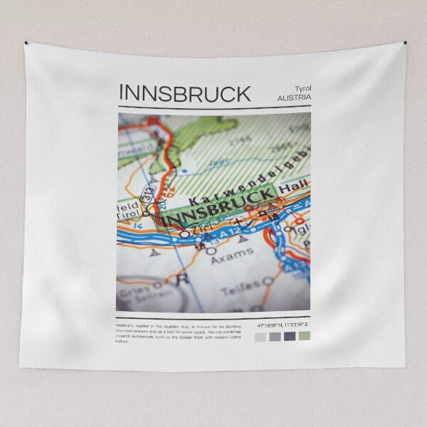 Item preview, Innsbruck - Austria - Map designed and sold by StudioRedKoala.