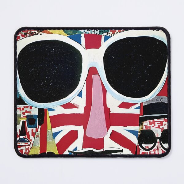 Item preview, Faces of Britannia- Abstract Portraits and Iconic Symbols Collide Beneath the Union Jack designed and sold by OlfactoART Studio.