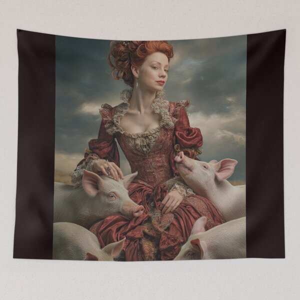 Item preview, Baroque Redhead with Pigs designed and sold by Shannon Hilson.