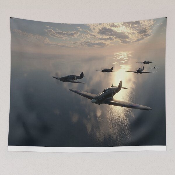 Item preview, WWII Hurricanes Shadows on the Sea designed and sold by Skyframe Aviation.