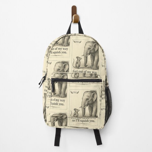 Item preview, "¡Quítate de mi camino!" – Grabado de un ratón contra un elefante | Estudio Swarożyc designed and sold by SwarozycStudio.