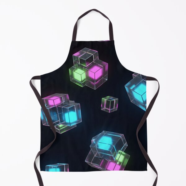 Item preview, Neon Glass Cubes On Dark Background designed and sold by AdminX1100.