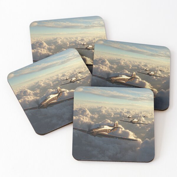 Item preview, Classic Fighters in Flight Battle Line Over Water designed and sold by Skyframe Aviation.