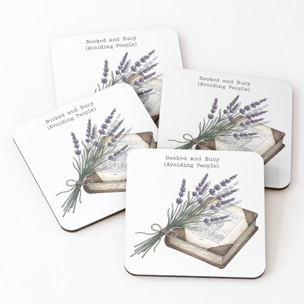 Item preview, Booked and Busy (Avoiding People) – Vintage Book & Lavender Vibes Digital Art designed and sold by AnnDesignStudio.
