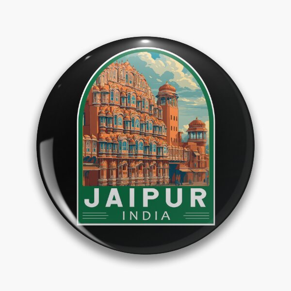 Item preview, Jaipur India Travel Art Emblem designed and sold by KrisSidDesigns.