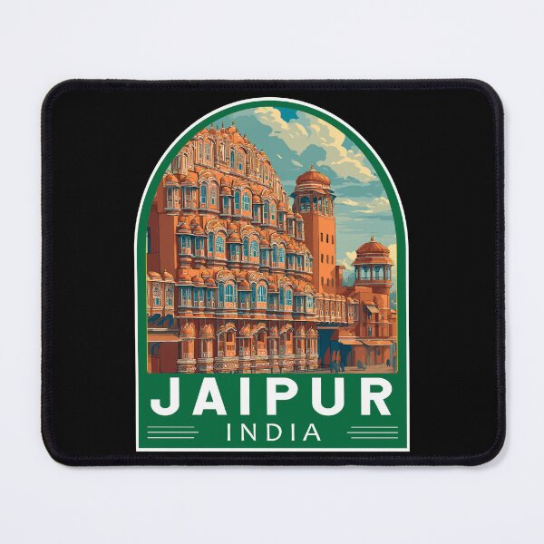 Item preview, Jaipur India Travel Art Emblem designed and sold by KrisSidDesigns.