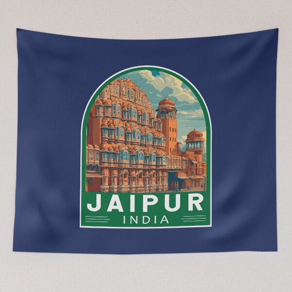 Item preview, Jaipur India Travel Art Emblem designed and sold by KrisSidDesigns.