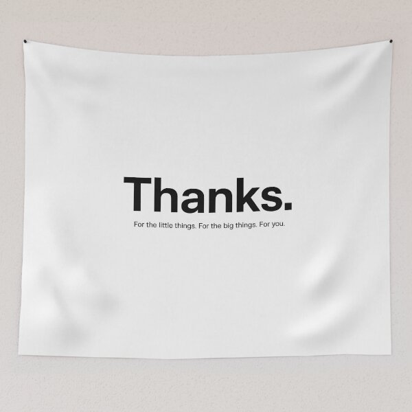 Item preview, Thanks - Minimalist Grateful Message Tee designed and sold by Uglyandcute.