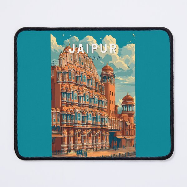 Item preview, Jaipur India Illustration Travel Art Vintage designed and sold by KrisSidDesigns.
