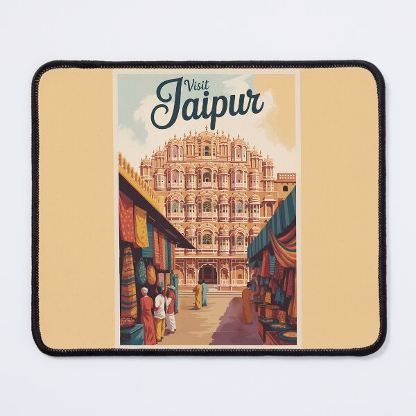 Item preview, Jaipur India Hawa Mahal Illustration Travel Art Vintage designed and sold by KrisSidDesigns.