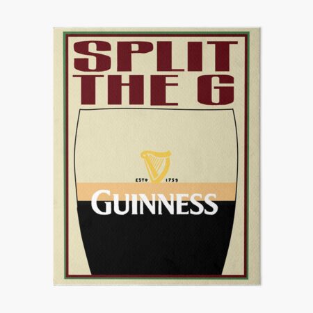 Vista previa del artículo con la obra «Guinness dividió la G», diseñado y vendido por madimmm.