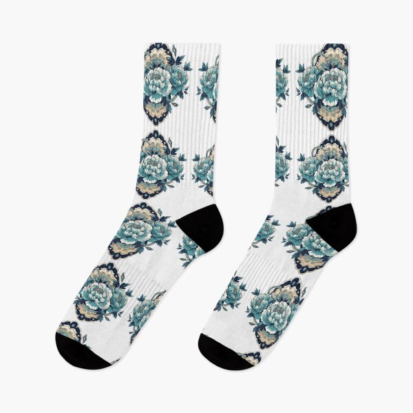 Item preview, Teal peonies designed and sold by MendaciousMina.
