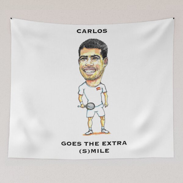 Item preview, Carlos Alcaraz caricature designed and sold by dizzycatbiz.