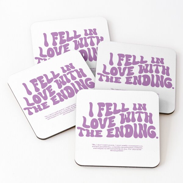 Item preview, I fell in love with the ending – BookTok Chaos Quote designed and sold by idgafstudio.ch.