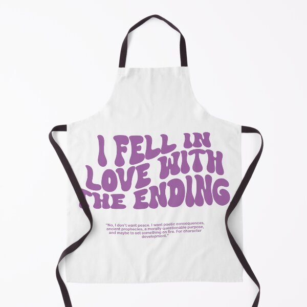 Item preview, I fell in love with the ending – BookTok Chaos Quote designed and sold by idgafstudio.ch.