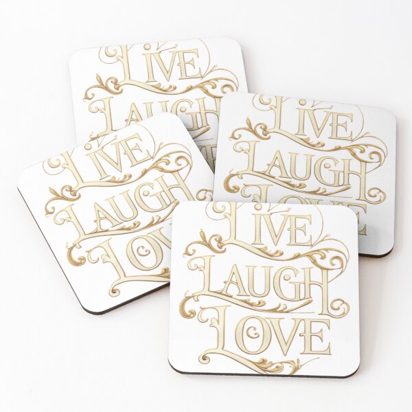 Item preview, Live Laugh Love – Elegant Gold Script Design designed and sold by startwell.