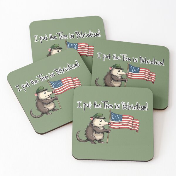 Artikelvorschau, Ich stecke den Tism in Patriotismus, Opossum, Tier, Geschenk entworfen und verkauft von ChearshiPrints.