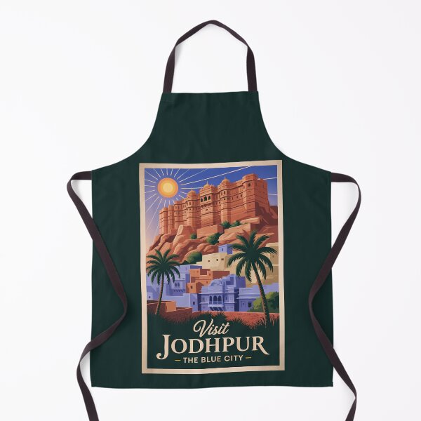 Item preview, Jodhpur India Mehrangarh Fort Illustration Travel Art Vintage designed and sold by KrisSidDesigns.
