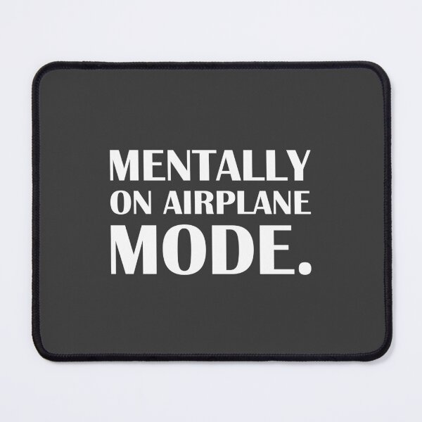 Item preview, Mentally on Airplane Mode. / Introvert Joke Funny T-Shirt Label designed and sold by introvertvibes.