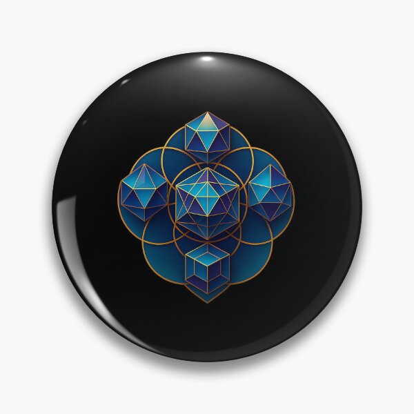 Item preview, Sacred Geometry in Blue – Golden Polyhedral Harmony designed and sold by ArcadiaSilence.