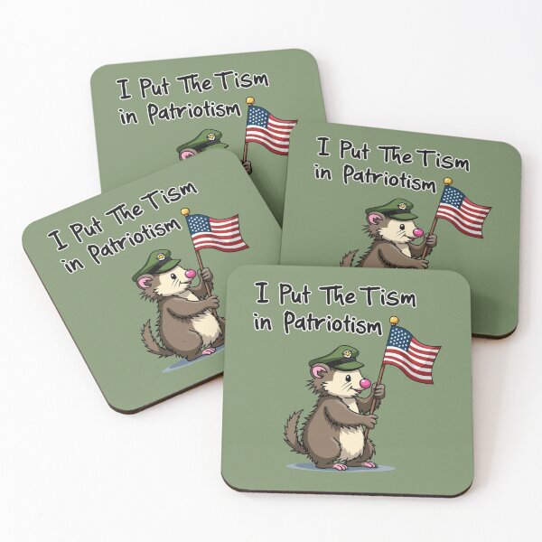 Artikelvorschau, Ich stecke den Tism in Patriotismus, Opossum, Tier, Geschenk entworfen und verkauft von ChearshiPrints.