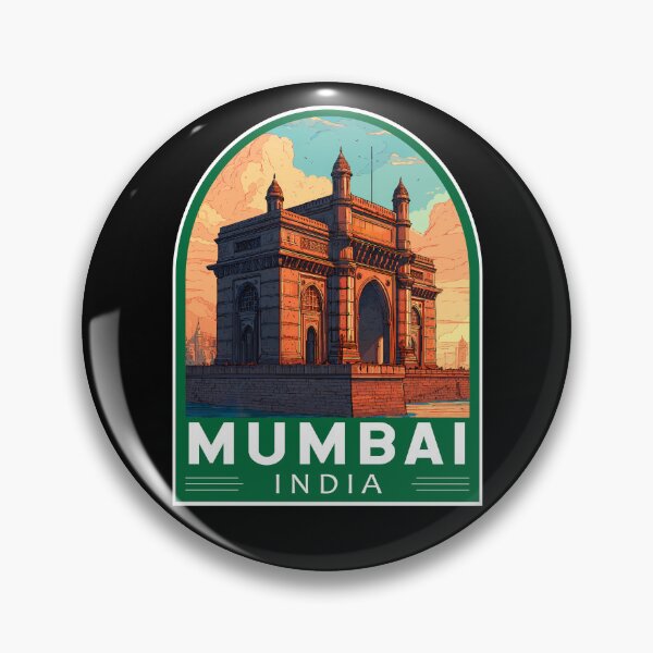 Item preview, Mumbai India Travel Art Emblem designed and sold by KrisSidDesigns.