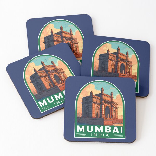 Item preview, Mumbai India Travel Art Emblem designed and sold by KrisSidDesigns.