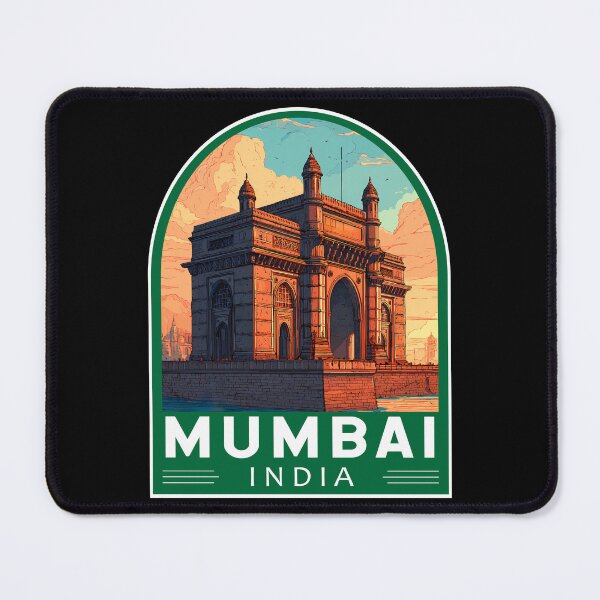 Item preview, Mumbai India Travel Art Emblem designed and sold by KrisSidDesigns.