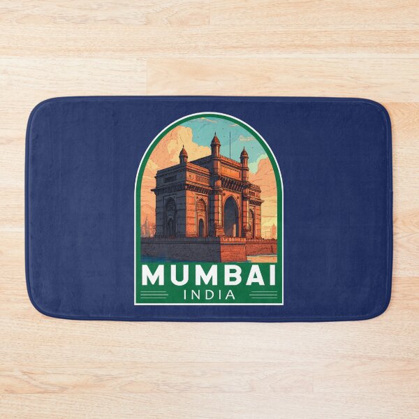 Item preview, Mumbai India Travel Art Emblem designed and sold by KrisSidDesigns.