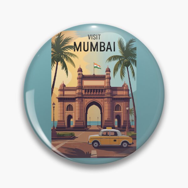 Item preview, Mumbai India Gateway of India Illustration Travel Art Vintage designed and sold by KrisSidDesigns.
