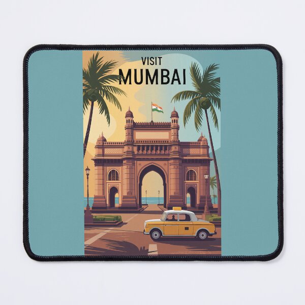 Item preview, Mumbai India Gateway of India Illustration Travel Art Vintage designed and sold by KrisSidDesigns.
