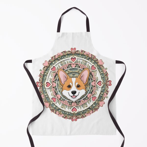 Item preview, Botanical Mandala Corgi — Floral and Geometric Rings with Delicate Petal Details designed and sold by zoughlal.