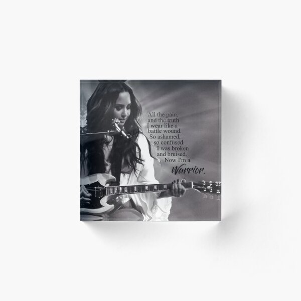 Demi Lovato "Warrior" (Better fit for phone cases) Acrylic Block