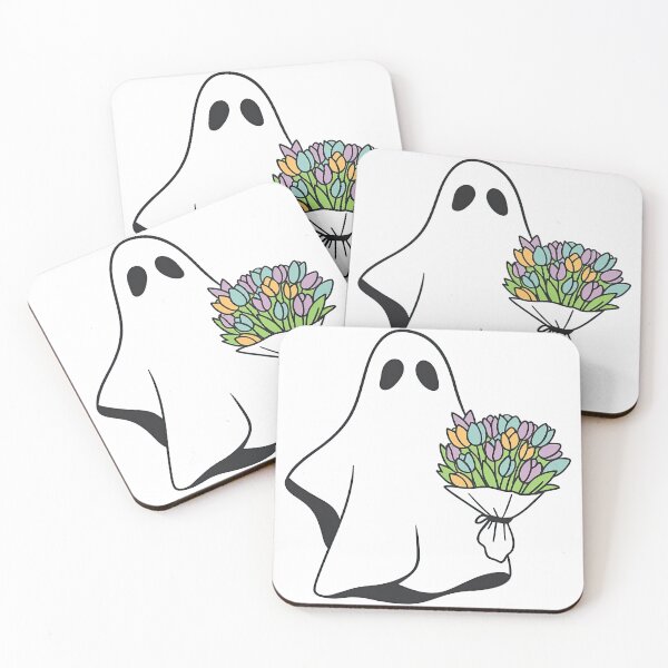 Item preview, Ghost with Spring Flower Bouquet designed and sold by ArtfulWeave.
