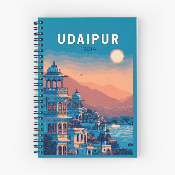 Item preview, Udaipur India Illustration Travel Art Vintage designed and sold by KrisSidDesigns.