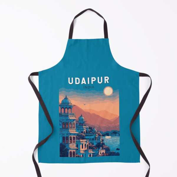 Item preview, Udaipur India Illustration Travel Art Vintage designed and sold by KrisSidDesigns.