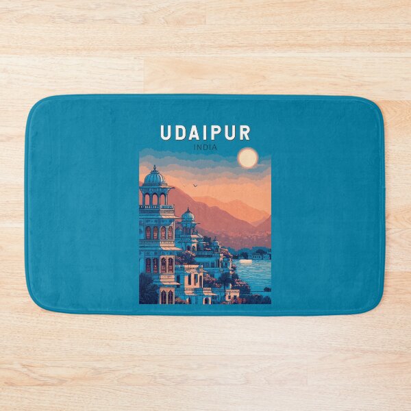 Item preview, Udaipur India Illustration Travel Art Vintage designed and sold by KrisSidDesigns.