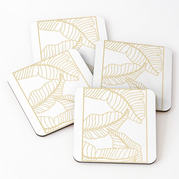 Item preview, Gold Botanical Leaf Line Art designed and sold by ArtfulWeave.